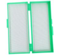 LIGIGWASH Portavetrini per Microscopio in Abs Verde Contenitore per Vetrini Biologici Scatola Resistente e per Conservazione e Trasporto Diapositive Ottiche per Laboratori e Scuole
