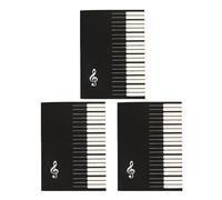 LIGIGWASH Quaderno di Pentagramma per Pianoforte e Chitarra Set 3 Pezzi Libro di Musica Portatile Carta Spessa Anti-Sbavatura Formato Compatto per Esercizi Musicali e Composizione
