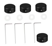 LIGIGWASH Set Da 4 Tappi in Lega Di Alluminio Per Pedale Effetto Chitarra, Topper Per Interruttore a Pedale Con Vite, Copri Pulsante Leggero e Resistente, Accessori Per Pedalboard Effetti