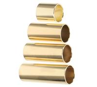 LIGIGWASH Slide per Chitarra in Metallo Set 4 Pezzi Misure 28-70 Mm, Protezione Dita per Basso, Acustica ed Elettrica, Accessori Musicali Portatili per Performance Professionali