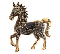 LIGIGWASH Spilla a forma di cavallo con strass, spilla a forma di cavallo per il capodanno 2026, con animali dello zodiaco cinese, gioielli portafortuna, da petto Feng Shui per donne e uomini