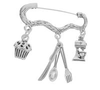 LIGIGWASH Spilla Da Forno Decorativa in Lega Di Zinco Resistente Spilla Da Chef Accessorio Versatile Per Regali e Appassionati Di Pasticceria