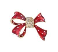 LIGIGWASH Spilla Elegante a Fiocco in Lega Leggera Strass Rosa, Chic e Comoda per Decorare Borse come Regalo per Donne a Compleanno