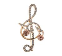 LIGIGWASH Spilla Nota Musicale con Cristalli per Donne Spilla Gioiello Elegante in Lega di Zinco Accessorio Versatile per Giacche Cardigan e Abiti Decorazione Resistente e Raffinata per