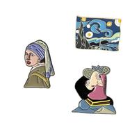 LIGIGWASH Spille Eleganti Da Pittura a Olio 3 Pezzi, Accessori Distintivi Per Abbigliamento, Decorazione Leggera Per Vestiti, Borse e Sciarpe, Regalo Moda Per Tutte Le Occasioni