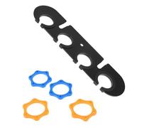 LIGIGWASH Supporto per Microfono Nero con Base in Lega e Plastica, Design a Barra Lunga con 4 Fori, Soluzione Integrata per Microfoni Cablati e Wireless, per Rack Microfonici e Tavoli