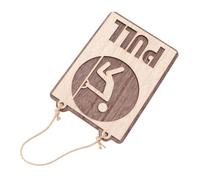 LIGIGWASH Targa Legno per Porta Push And Pull Indicativo per Ristoranti Design Pratico con Appensione