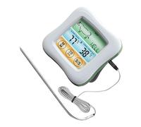 LIGIGWASH Termometro Digitale per Cucina con Touchscreen Timer Integrato Sensore in Acciaio per Cottura Precisa di Carne e Forno Strumento Sicuro e Pratico per Uso Domestico