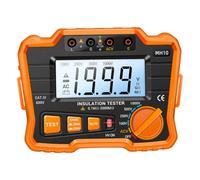 LIGIGWASH Tester di Resistenza Isolamento Digitale con Retroilluminazione Megohmmetro Elettronico LCD Misuratore Sicuro per Manutenzione e Verifica Impianti Elettrici Modello Arancione