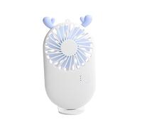 LIGIGWASH Ventilatore Mini Ricaricabile USB Silenzioso Portatile Raffreddamento e per e Scuola Design Compatto Handheld Blu Deerlet