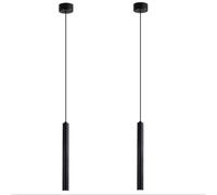 LIGKIN 2 Pezzi Lampada a sospensione LED Lampadario Moderno Design Minimalista Lampada da soffitto LED Dimmerabile Plafoniera Alluminio per Sala da pranzo Camera da letto Soggiorno