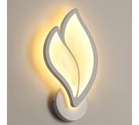 LIGKIN Applique da Parete a LED Interni 12W, Creativa Lampada da Parete a forma di Foglia Moderna Luce Notturna Acrilico per Camera da letto dei bambini Ufficio Corridoio Soggiorno