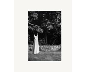 LIGNE CLAIRE EDITION FINE ART COMPOSITION NOTEBOOK.Hanging Dress + Stone Wall. 7.5” x 9.25” Matte Cover. 160 Lined Pages. Everyday Luxury. From the Archives of Artist Jeanne Conte: Everyday Luxury