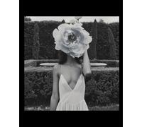 LIGNE CLAIRE EDITION FINE ART COMPOSITION NOTEBOOK.White Dress Flower 7.5” x 9.25” Gloss Cover. 160 Lined Pages. Everyday Luxury. From the Archives of Artist Jeanne Conte: Everyday Luxury