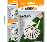 LIGNUM Perfetto per ibridi e ferri da golf, 50 pezzi più resistenti, in microlegno, 38 mm, in fibra di legno innovativa, tee corti da 1,5 pollici, tee da golf piccoli, 48 pezzi