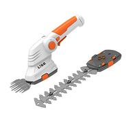 LIGO Tagliasiepi senza fili, cesoia per erba senza fili da 7,2 V, intagliasiepi e tagliasiepi 2 in 1, con 2 lame, batteria agli ioni di litio e caricatore per bordi di prato e arbusti