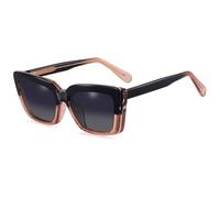 LIGOES Clip magnetica su occhiali da sole moda polarizzati occhiali da sole set Big Cat Eye occhiali montatura, nero, marrone, grigio