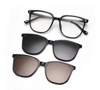 LIGOES Occhiali da sole magnetici con clip per applicarli ai vostri occhiali da guida, polarizzati, occhiali da sole quadrati a forma di occhio di gatto, set di occhiali da sole multifunzionali