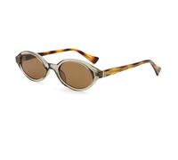 LIGOES Occhiali da sole ovali UV400 retrò rotondi occhiali da sole per uomini e donne accessori alla moda, Brown Leopard Frame