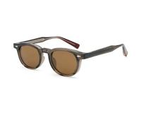 LIGOES Occhiali da sole quadrati donna UV400 moda occhiali da sole per gli uomini alla moda accessori regali, marrone verde