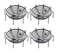 LIGSLN 4Pcs Halloween Spiderweb Basket Large Candy Bowls Sweet Fruit Plate Party Candy Holder Bowls Enduring Biscotto Packaging