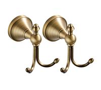 LIGSLN Appendiabiti da parete in ottone appendiabiti resistente gancio doppio polo per sciarpa borsa asciugamano cappello appendiabiti da parete per cappello abbigliamento hardware in metallo