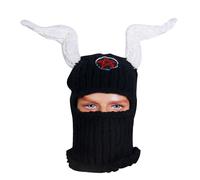 LIGSLN Cappello Cool Skull Cap all'uncinetto per donne uomini foto puntelli spaventoso corno cap Cosplay Halloween partito Halloween