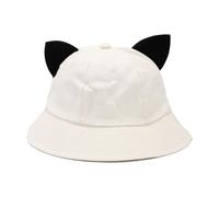 LIGSLN Cappello da pescatore unisex colorato con orecchie di gattino decorato con orecchie di gatto 3D, BG, M