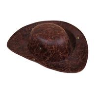 LIGSLN Cappello da pirata per adulti, stile coloniale, tricorno, medievale, divertente, festa storica, per Halloween, in pelle PU, costume di Halloween, tricorno per uomo
