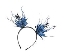 LIGSLN Cerchietto per capelli da donna in corno realistico con farfalla floreale accessorio per feste in costume da diavolo corno per capelli
