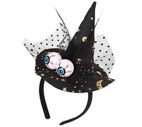 LIGSLN Cerchietto per Halloween spaventoso cappello da strega fascia per capelli puntelli cosplay copricapo festival accessori abbigliamento cerchio cappello da strega fascia copricapo costume da
