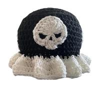 LIGSLN Elegante cappello da pescatore di Halloween novità a maglia secchio donna uomo inverno caldo cappello lavorato a maglia teschio per carnevale festa pesca unica unisex pesca uncinetto teschio
