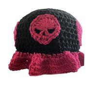 LIGSLN Elegante cappello da pescatore di Halloween novità a maglia secchio donna uomo inverno caldo cappello lavorato a maglia teschio per carnevale festa pesca unica unisex pesca uncinetto teschio