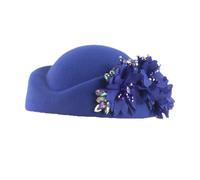 LIGSLN Fascinator Cappello di Lana Cristallo Fiore Disegni Hostess Per Cocktail Party 1920 Accessori Costume Flapper Cappello Classico