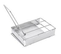 LIGSLN Rack in acciaio Riscaldatori di pane pieghevoli per barbecue all'aperto scalda pane pieghevole griglie rack per cottura esterna piastra tostapane in acciaio