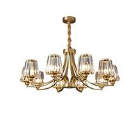 Ligtallier Cryndelier Lig Gold Luxuria di Vetro Crystal American Brass Soffitto Lampada a Sospensione per Camera Letto Sala Pranzo Isola da Cucina