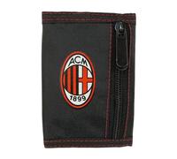 LIGUORO SHOP Portafoglio con Chiusura a Strappo del Milan in Cordura