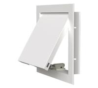 LIGUOYI Pannello Di Accesso Sportello Ispezione In Metallo Quadrato 15×15 20×20 30×30cm Apertura Di Ispezione Con Chiusura Magnetica, Botola Ispezione Per Cartongesso E Soffitto(White,300x300mm)