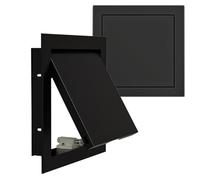 LIGUOYI Sportello Di Ispezione Quadrato Pannelli Apertura Di Accesso In Metallo 150×150 250×250 350×350mm D'accesso Con Chiusura Magnetica, Per Tubazioni Portello Di Servizio(Black,300x300mm)