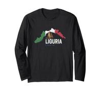 Liguria Italia Retro Regione Mappa Vintage Souvenir Maglia a Manica