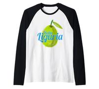 Liguria Retro Olive Italia Souvenir Vintage Maglia con Maniche Raglan