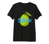 Liguria Retro Olive Italia Souvenir Vintage Maglietta Premium