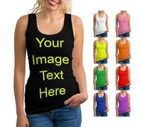 LIHAKAB Canotta Sportiva Personalizzata da Donna, Canotta da Yoga Personalizzata, Canottiera da Corsa, Camicia Senza Maniche per Canotta da Palestra