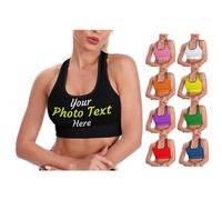 LIHAKAB Canotta Sportiva Personalizzata da Donna, Canottiera da Yoga e Corsa, Camicia Senza Maniche per Palestra