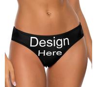 LIHAKAB Perizoma da Donna Personalizzati, Perizoma Bikini Personalizzati con Retro a T per Donna, Design Breve Personalizzato per la Tua Biancheria Intima, Regali per Fidanzata e Moglie