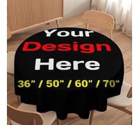 LIHAKAB Tovaglia personalizzata, tovaglia personalizzata con testo del logo, tovaglia lavabile con copritavolo personalizzata per decorazioni per feste di compleanno, matrimoni 36" 50" 60" 70"