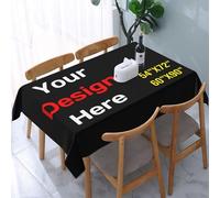 LIHAKAB Tovaglia personalizzata, tovaglia personalizzata con testo del logo, tovaglia lavabile con copritavolo personalizzata per decorazioni per feste di compleanno, matrimoni 54x72|60x90