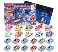 LIHAO Calendario dell'Avvento Bambino 24pz Macchinine Giocattolo Bambini Regalo di Natale per Ragazzi Ragazze Bambini