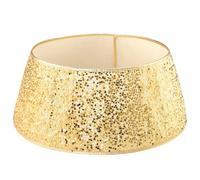 LIHAO Copri Base Albero Natale Oro Glitter, 40×20×60CM, Gonna Albero di Natale Anello per Albero di Natale