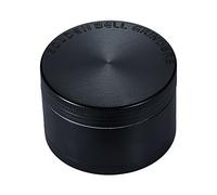 LIHAO Grinder Macina per Spezie e Erbe in Lega di Zinco in 4 pezzi, Nero, Design Ergonomico, 2”(50mm)